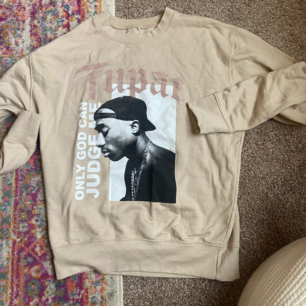 boohoo | tupac sweatshirt